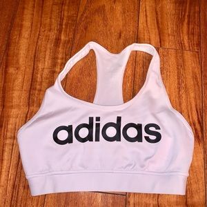 Adidas climalite white sports bra never worn sizeS